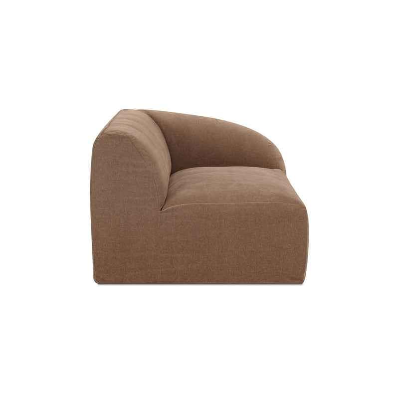 Isla - Right Arm Facing Corner Chair - Light Brown - JaxCo Furniture