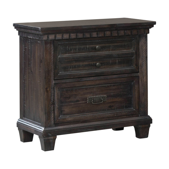 Morrison - Nightstand With Led Light - Smokey Walnut - JaxCo Furniture