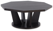 Chasinfield - Dark Brown - Octagon Coffee Table - JaxCo Furniture