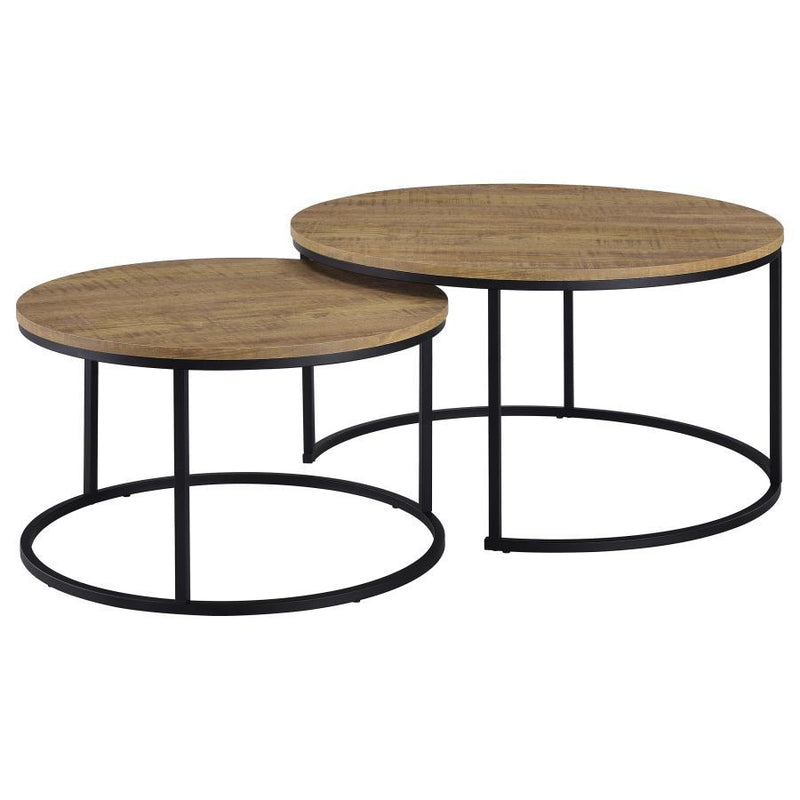 Lainey - 2 Piece Round Nesting Coffee Table - Mango - JaxCo Furniture