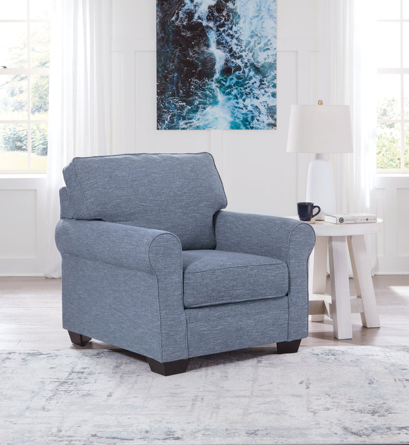 Carissa Manor - Denim - Chair - JaxCo Furniture