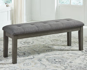 Hallanden - Black / Gray - Large UPH Dining Room Bench - JaxCo Furniture