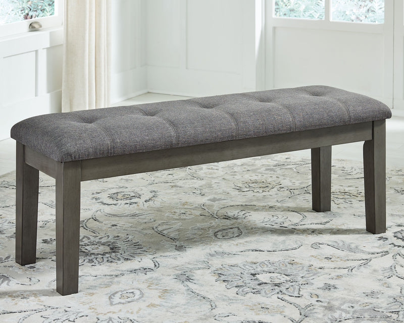 Hallanden - Black / Gray - Large UPH Dining Room Bench - JaxCo Furniture