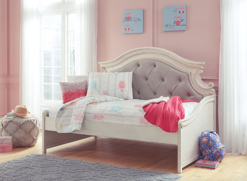 Realyn - Chipped White - Twin Day Bed with Storage - JaxCo Furniture