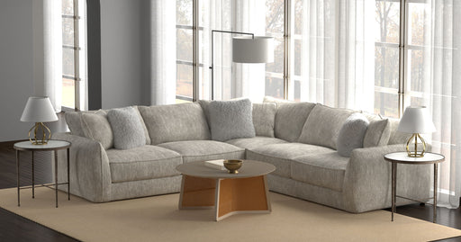 Bucktown - 3 Piece Sectional With Extra Thick Cuddler Seat Cushions - Parchment - JaxCo Furniture