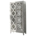 Mckellen - 2 Door Wood Trellis Tall Cabinet - Distressed White - JaxCo Furniture