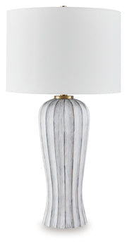 Lanwell - Antique Gray - Poly Table Lamp - JaxCo Furniture