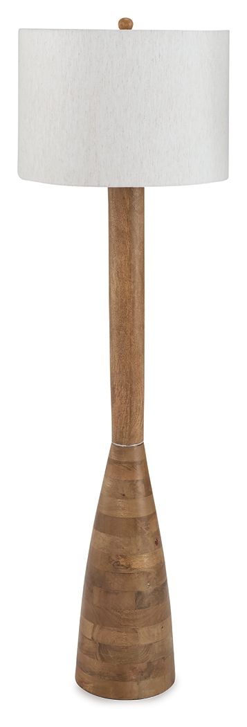 Ailsa - Natural Brown - Wood Floor Lamp - JaxCo Furniture