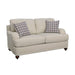 Glenn - Upholstered English Arm Loveseat - Light Gray And Blue - JaxCo Furniture