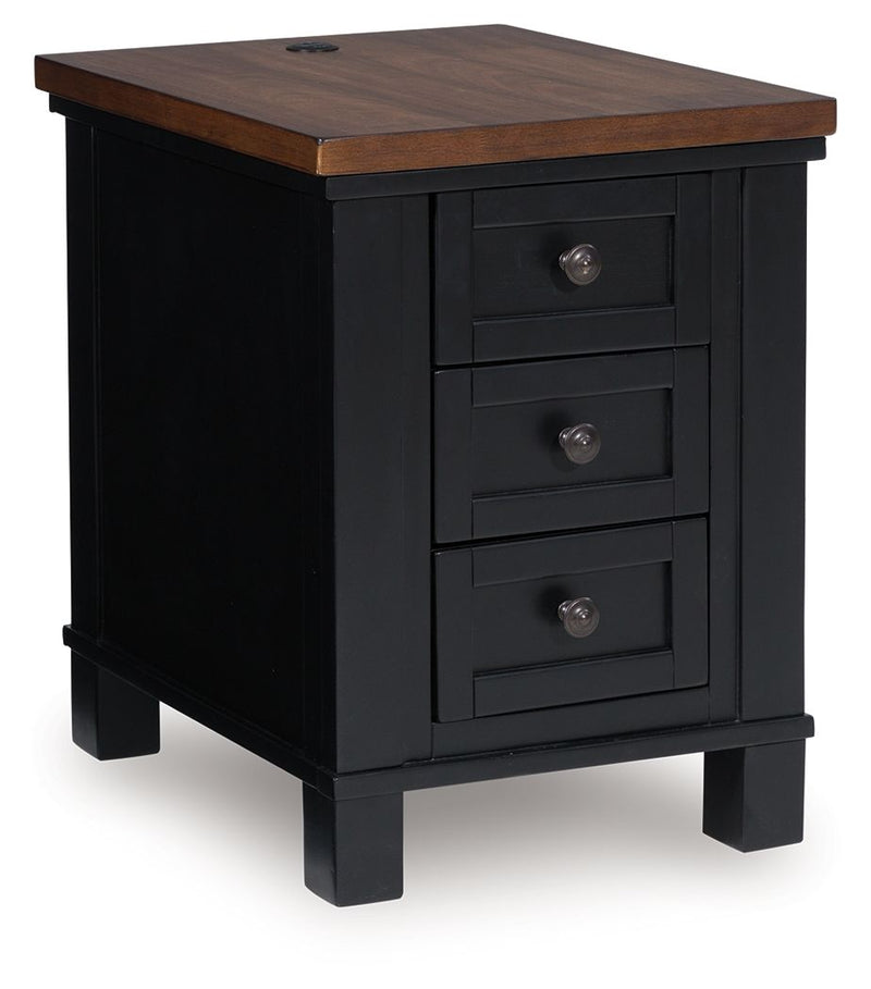 Wildenauer - Brown / Black - Chair Side End Table - JaxCo Furniture
