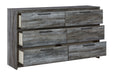 Baystorm - Gray - Six Smooth Drawer Dresser - JaxCo Furniture