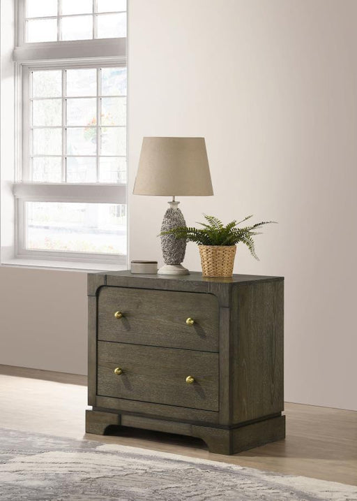 Gran Park - 2-Drawer Nightstand Bedside Table - Dark Cocoa - JaxCo Furniture