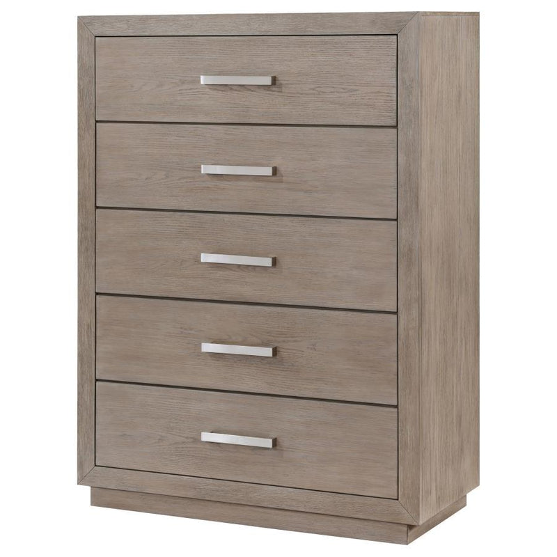 Kenora - 5-Drawer Bedroom Chest - Barley Brown - JaxCo Furniture