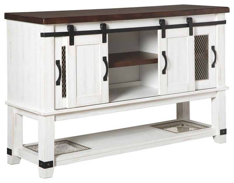 Valebeck - White / Brown - Dining Room Server - JaxCo Furniture