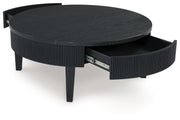Marstream - Black - Round Cocktail Table - JaxCo Furniture