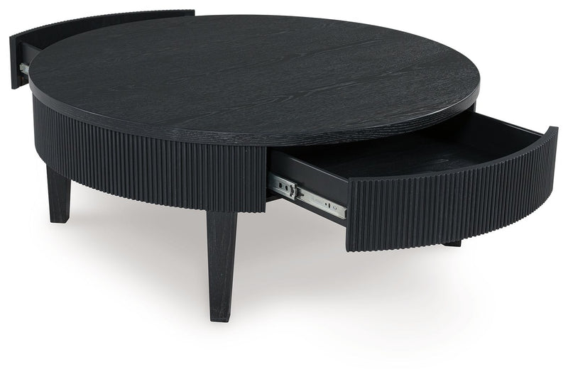 Marstream - Black - Round Cocktail Table - JaxCo Furniture