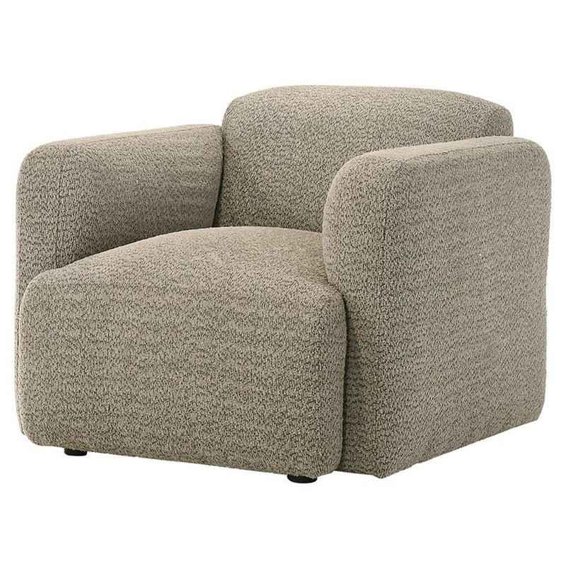 Dorset - Fabric Upholstered Round Track Arm Accent Chair - JaxCo Furniture