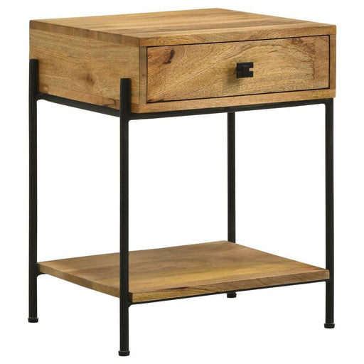 Declan - 1-Drawer Wood Accent Side Table - Natural Mango - JaxCo Furniture