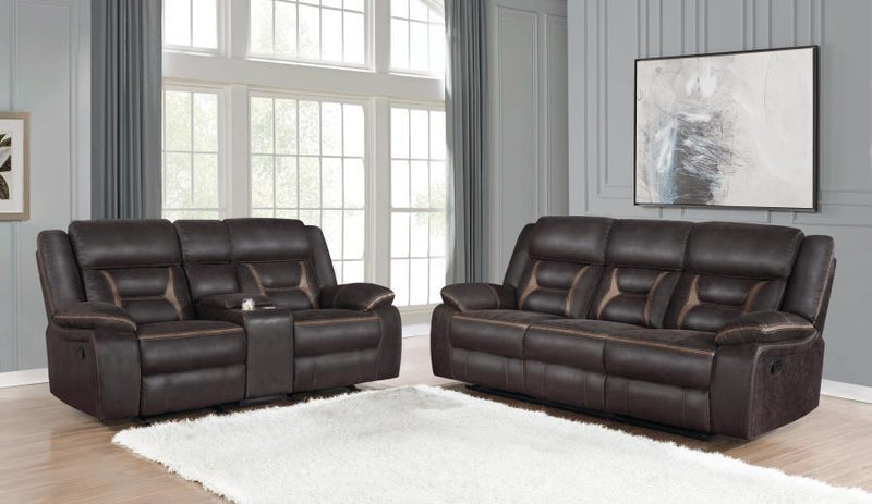 Greer - Upholstered Reclining Sofa Set - JaxCo Furniture