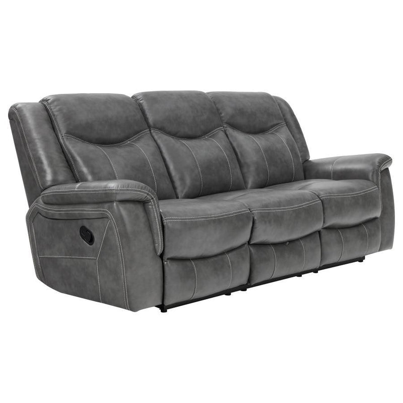 Conrad - Upholstered Padded Arm Motion Sofa Set - JaxCo Furniture