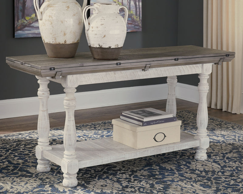 Havalance - Gray / White - Flip Top Sofa Table - JaxCo Furniture