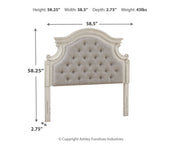 Realyn - Chipped White - Full UPH Panel Headboard - JaxCo Furniture