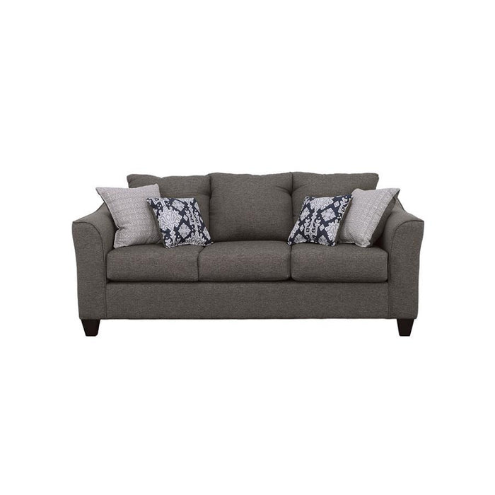 Salizar - Upholstered Flared Arm Sofa - Charcoal Gray - JaxCo Furniture