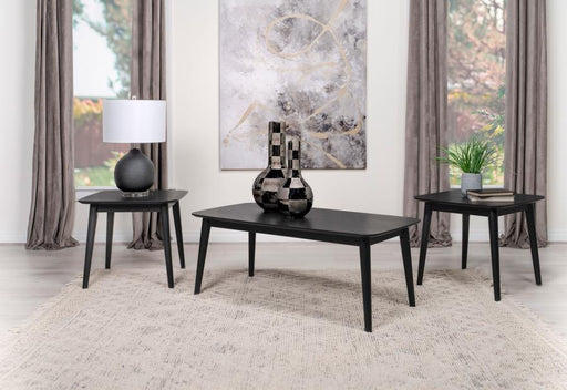 Radley - 3 Piece Rectangular Coffee Table Set - Black - JaxCo Furniture