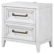 Marielle - 2-Drawer Nightstand Bedside Table - Distressed White - JaxCo Furniture