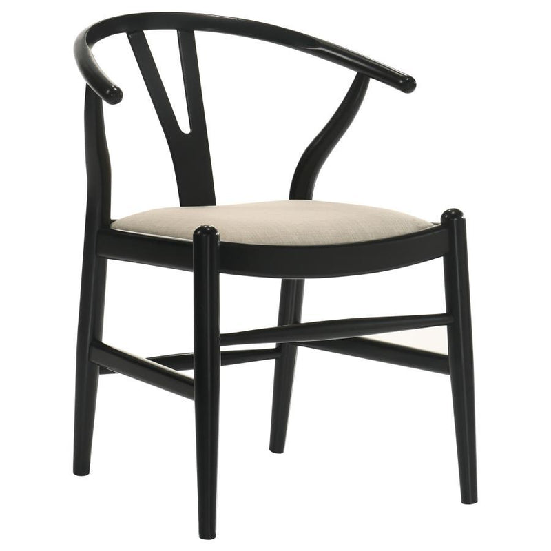 Crestmont - Wood Wishbone Dining Side Chair (Set of 2) - Black - JaxCo Furniture