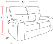 Polaris - Power Loveseat - JaxCo Furniture