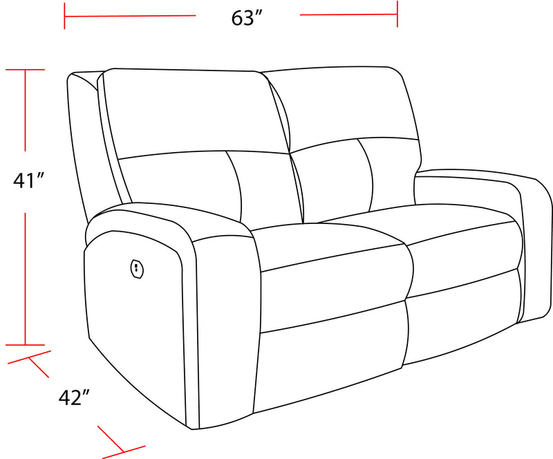 Polaris - Power Loveseat - JaxCo Furniture