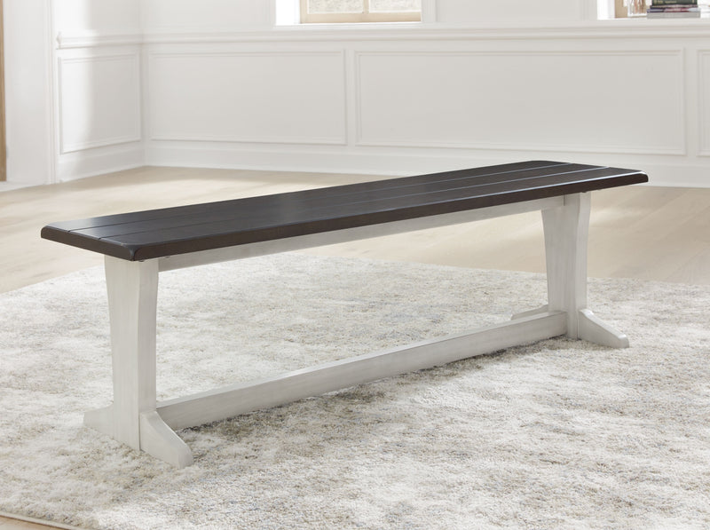 Darborn - Gray / Brown - Large Dining Room Bench - JaxCo Furniture
