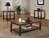 Dixon - 3 Piece Rectangular Wood Coffee Table Set Espresso - Cappuccino - JaxCo Furniture