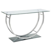 Danville - Rectangular U-Shaped Glass Top Table - JaxCo Furniture