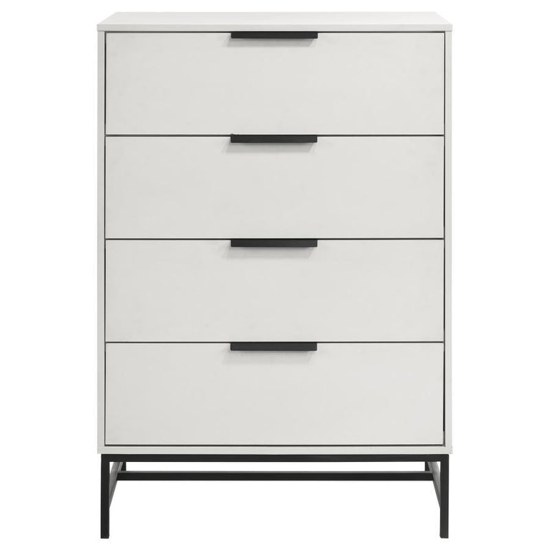 Sonora - 4-Drawer Bedroom Chest - White - JaxCo Furniture