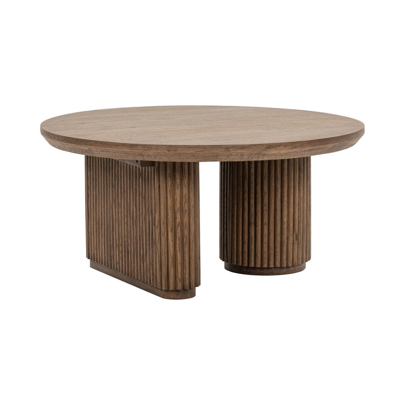 Vander - Solid Wood Round Coffee Table - JaxCo Furniture