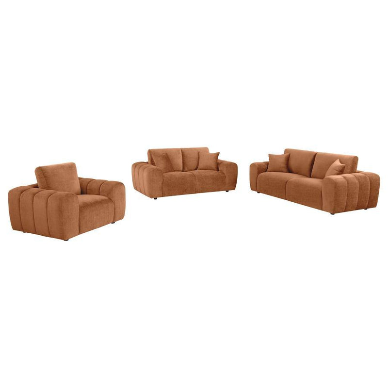 Burnett - Chenille Upholstered Sofa Set - JaxCo Furniture