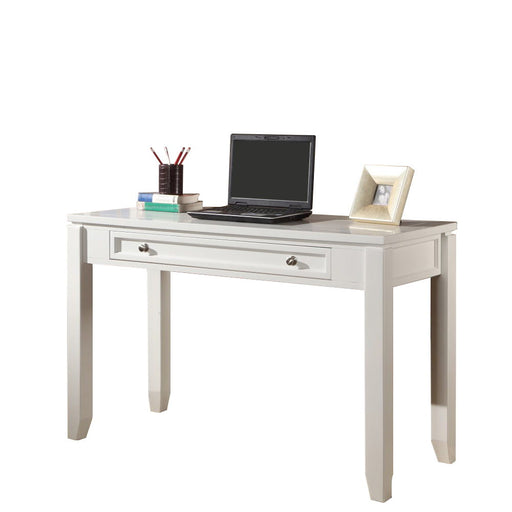 Boca - U Shape Desk With Hutch And File - Cottage White - JaxCo Furniture