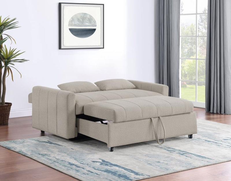 Portland - Boucle Upholstered Sleeper Sofa Bed - JaxCo Furniture