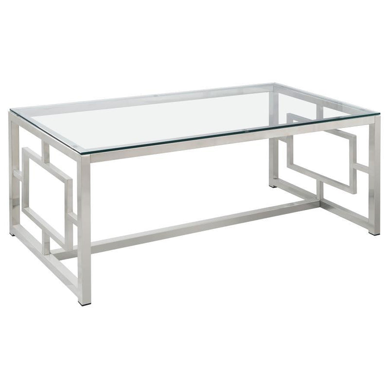 Merced - Glass Top Metal Table - JaxCo Furniture