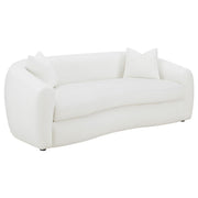 Isabella - Faux Sheepskin Upholstered Sofa Natural - Ivory - JaxCo Furniture