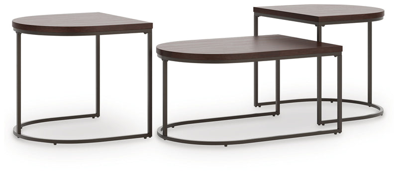 Vanmore - Dark Brown - Occasional Table Set (Set of 3) - JaxCo Furniture