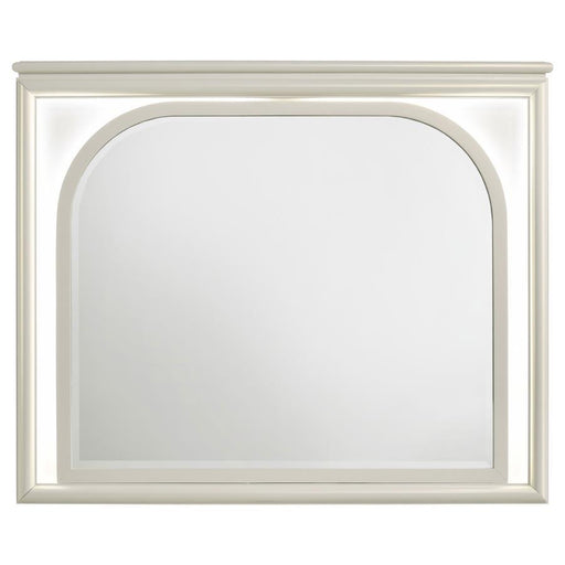 Olivia - LED Dresser Mirror - Pearl White - JaxCo Furniture