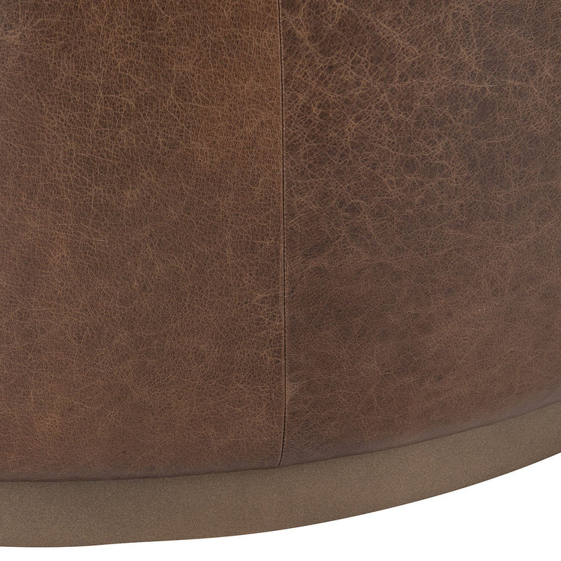 Clair - Leather Round Table - JaxCo Furniture