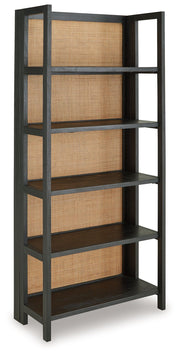Abyard - Black / Natural - Bookcase - JaxCo Furniture
