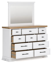 Ashbryn - White / Natural - Dresser And Mirror - JaxCo Furniture