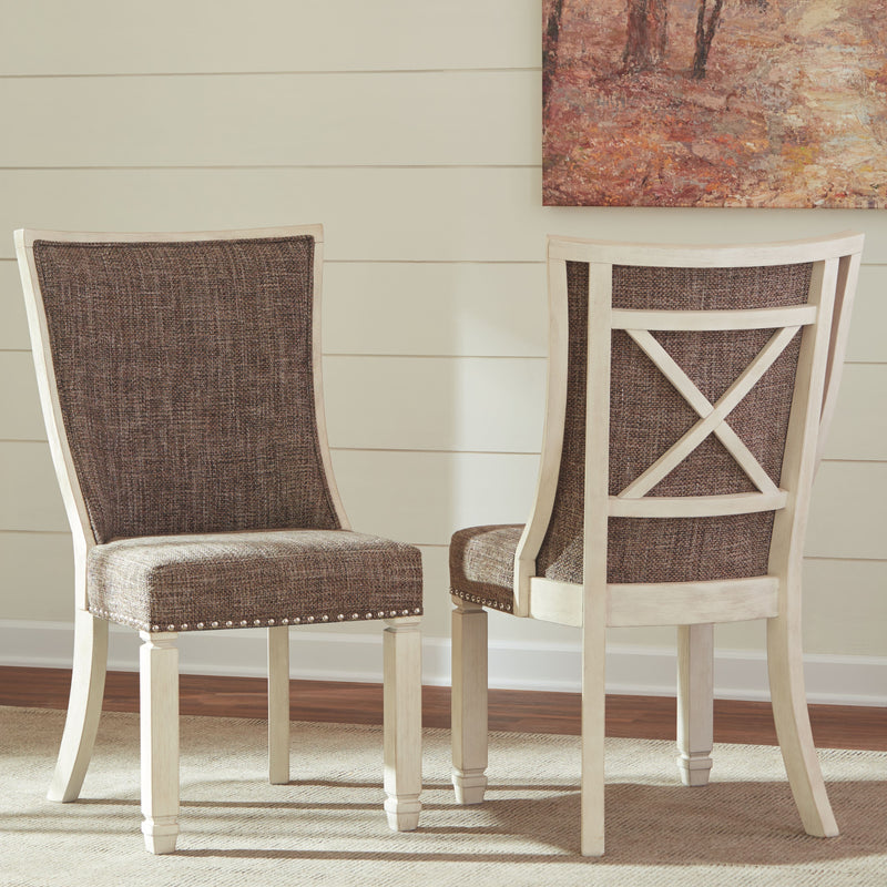 Bolanburg - Brown / Beige - Dining UPH Side Chair (Set of 2) - Lattice Back - JaxCo Furniture