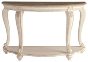 Realyn - White / Brown - Sofa Table - JaxCo Furniture