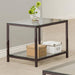 Trini - 1-Shelf Glass Top Side End Table - Black Nickel - JaxCo Furniture